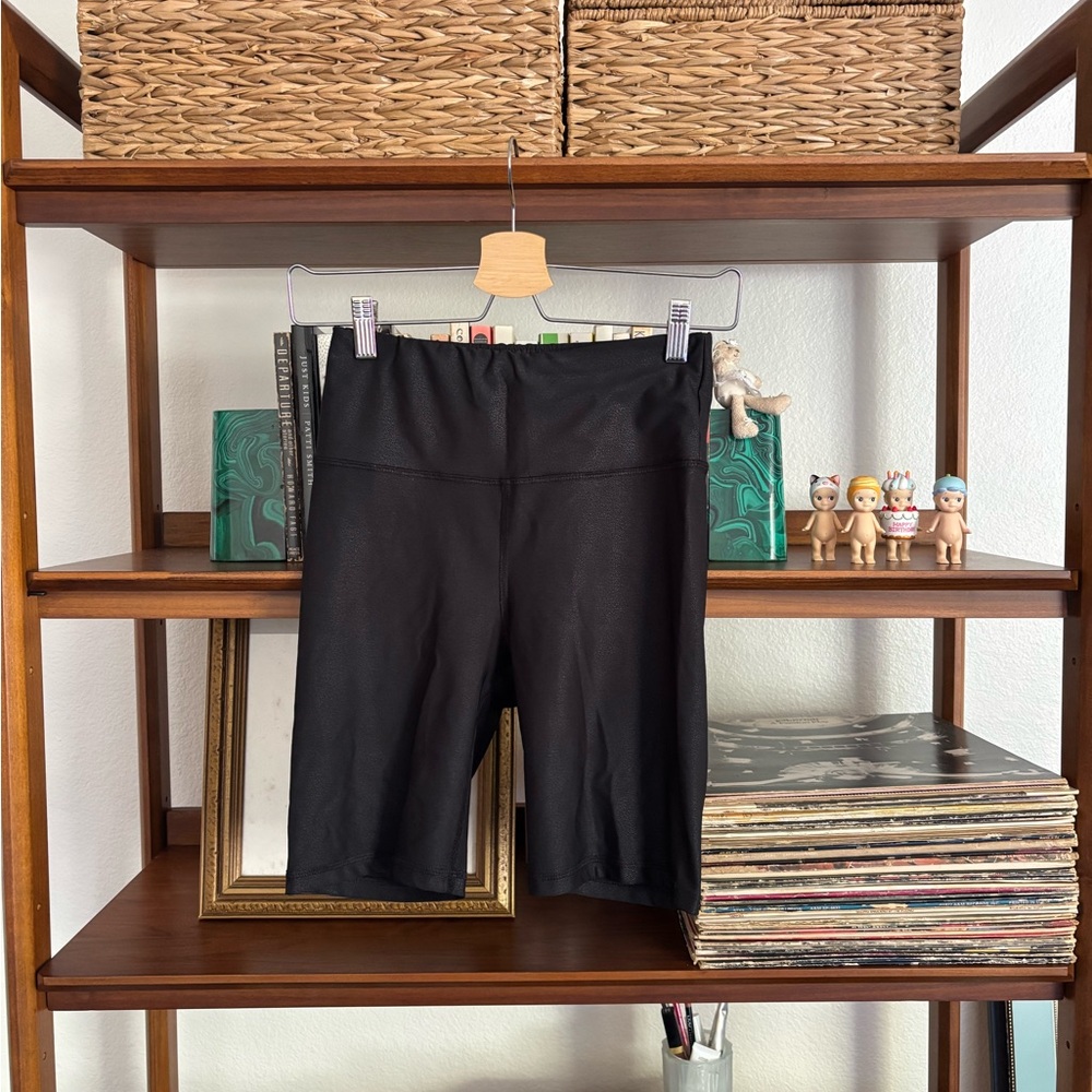 Mono B Black High-Waist Bike Shorts